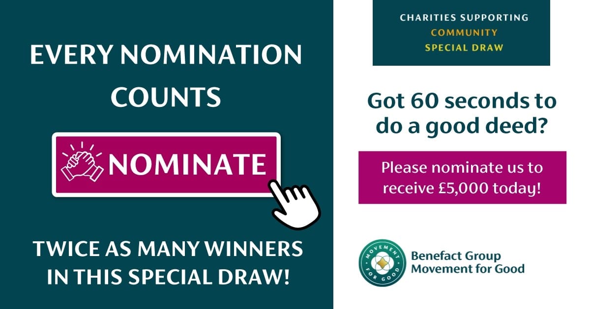 image asking for people to nominate gct for a benefact group draw